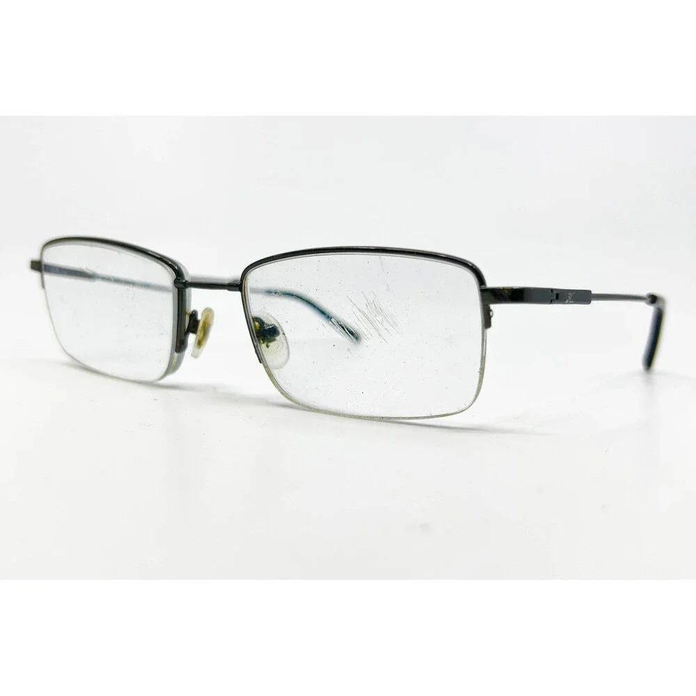 Hobie Eyeglasses Mens Gunmetal Rectangular H04004U 52-19-140
